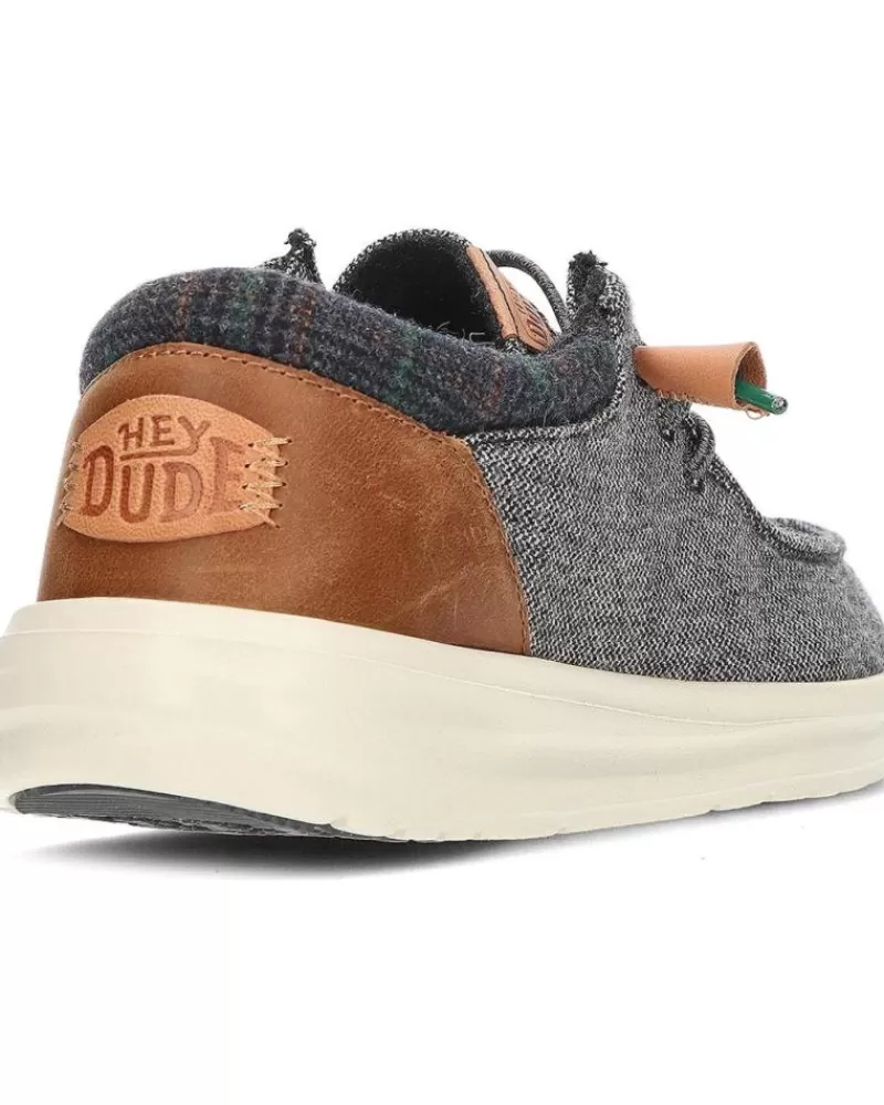 Man HEY DUDE Man Mocasines Mocasines Dude Wally Grip Wool Charcoal
