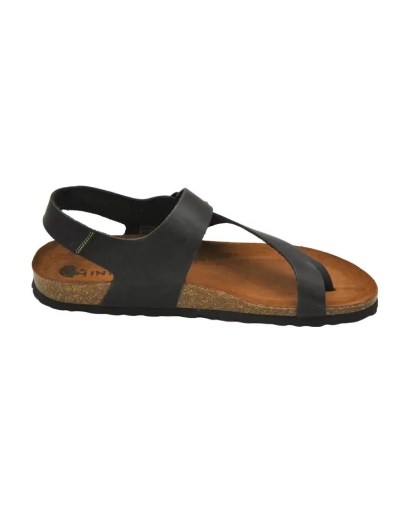 Man INTERBIOS Man Sandals Inter-Bios 9512 Sandalia Dedo Piel Bio Hombre Moka