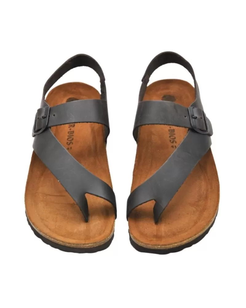 Man INTERBIOS Man Sandals Inter-Bios 9512 Sandalia Dedo Piel Bio Hombre Moka