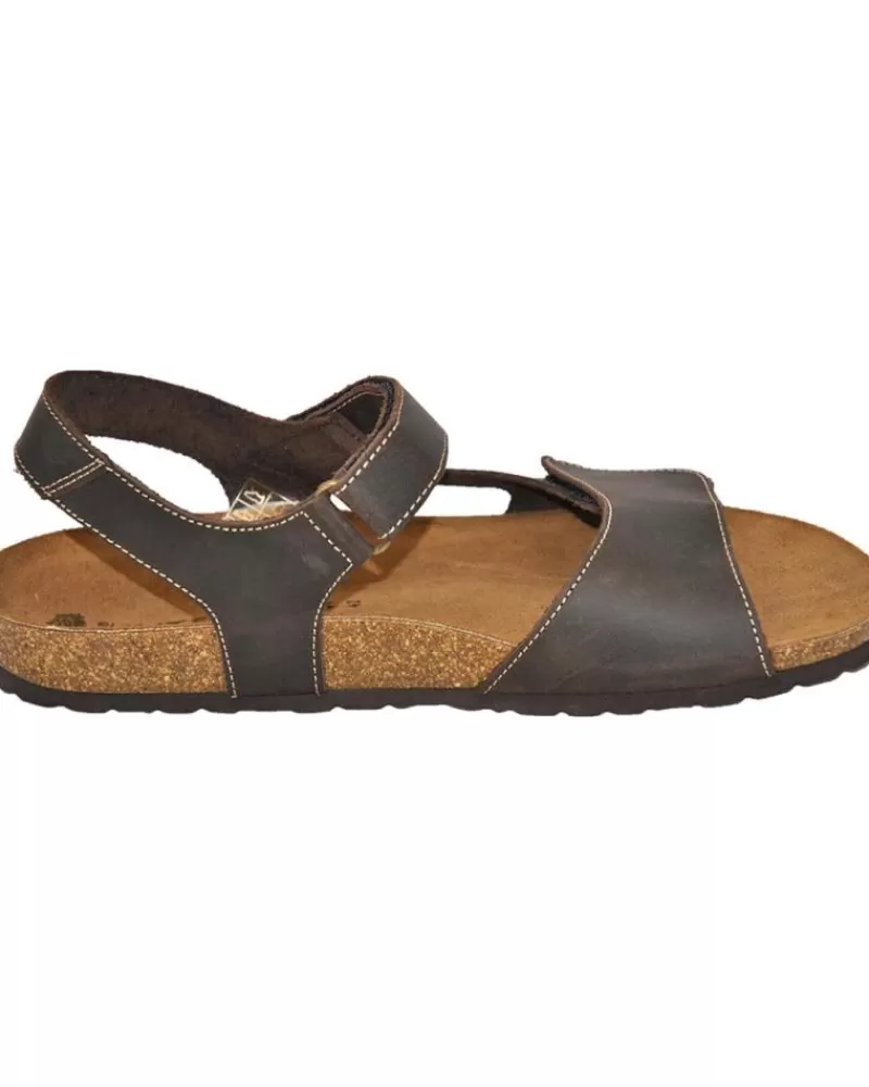 Man INTERBIOS Man Sandals Inter-Bios 9536 Sandalia Piel Bio Hombre Pardo Moka
