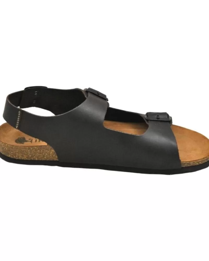 Man INTERBIOS Man Sandals Inter-Bios 9560 Sandalia Piel Bio Hombre Moka