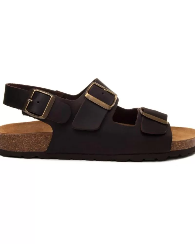Man PURAPIEL Man Sandals Biosalud3M22 Brown