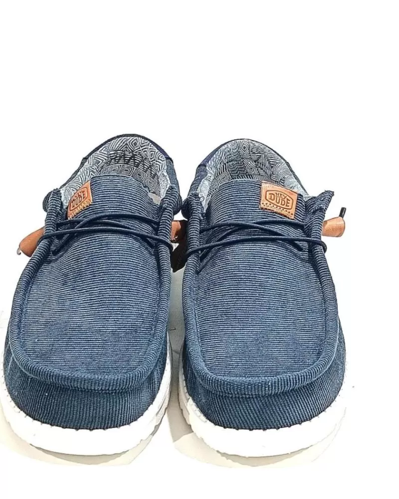 Man HEY DUDE Man Shoes Zapatilla De Lona Con Suela De Goma Navy