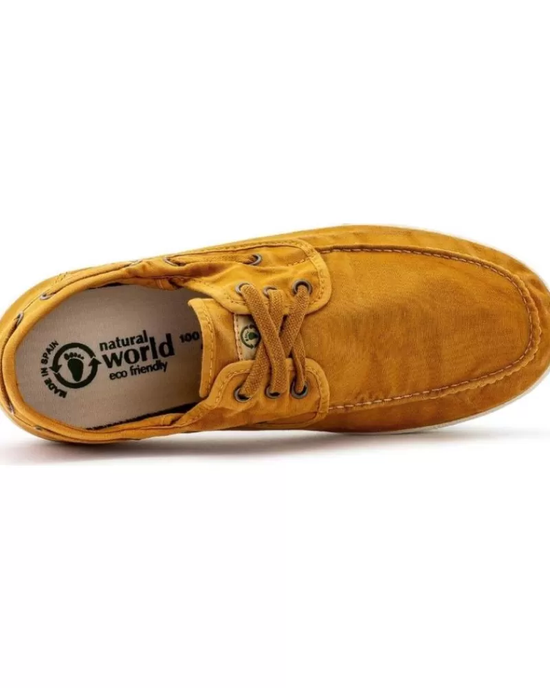 Man NATURAL WORLD Man Shoes 303E H - 48 Old Elbrus Nautico Enzimati Cuero