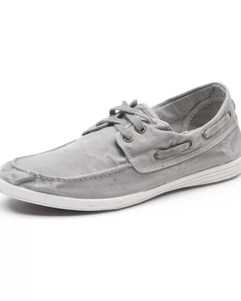 Man NATURAL WORLD Man Shoes 303E H - 48 Old Elbrus Nautico Enzimati Gris Claro