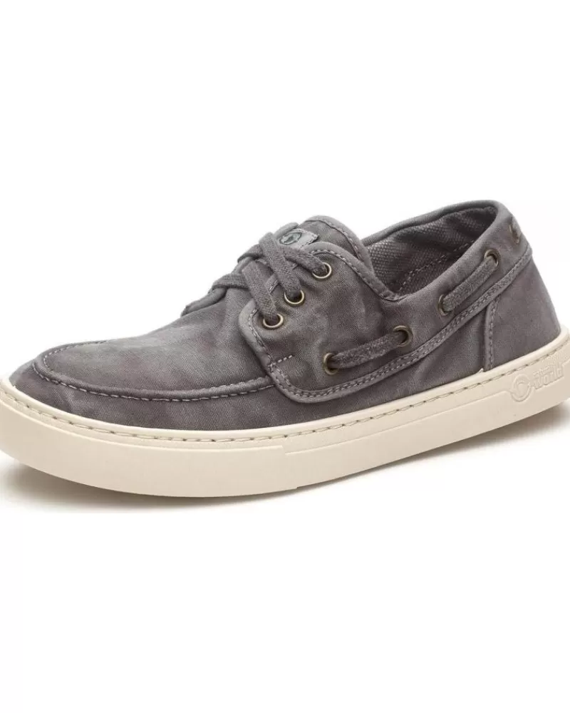 Man NATURAL WORLD Man Shoes 50-Old Quercia-Nautico Enz Alt Gris Enzimatico