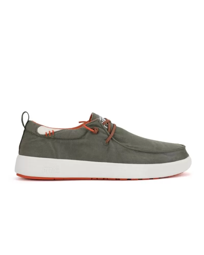 Man WALK IN PITAS Man Shoes Wallaby Coast Suela Blanca Kaki