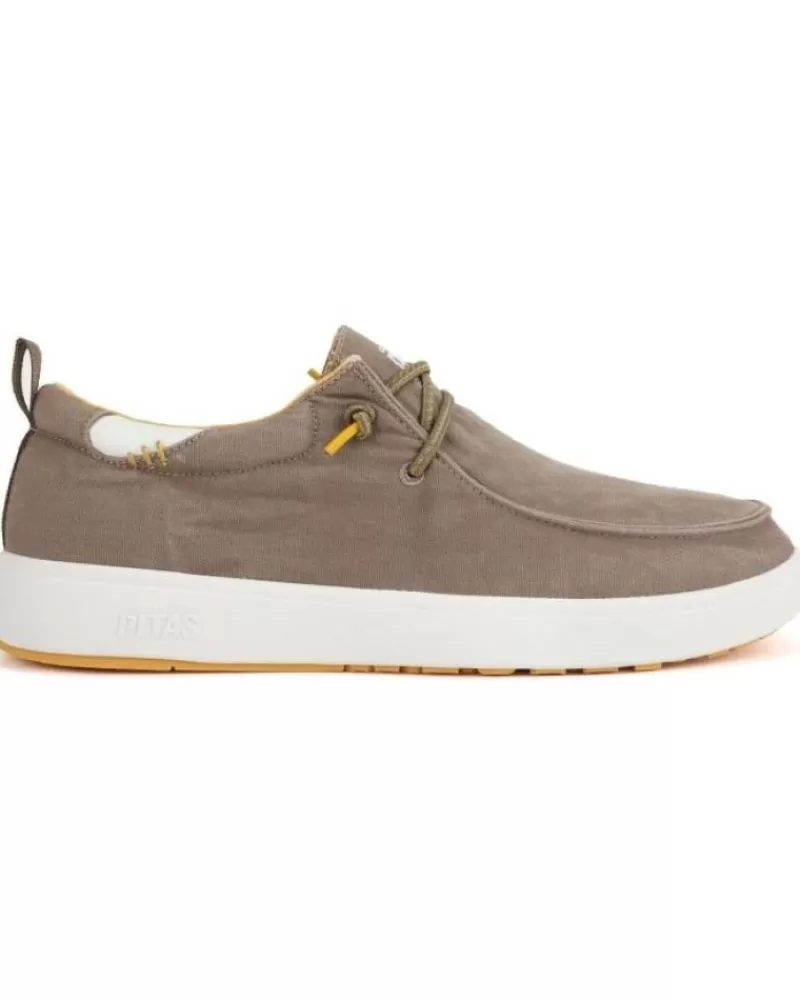 Man WALK IN PITAS Man Shoes Wallaby Coast Suela Blanca Topo
