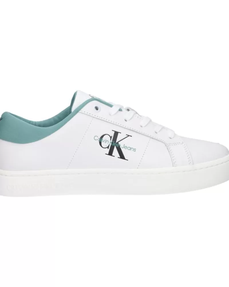 Man CALVIN KLEIN Man Zapatillas Deporte Ym0Ym00864 Classic Cupsole 01T Bright White- Oil Blue