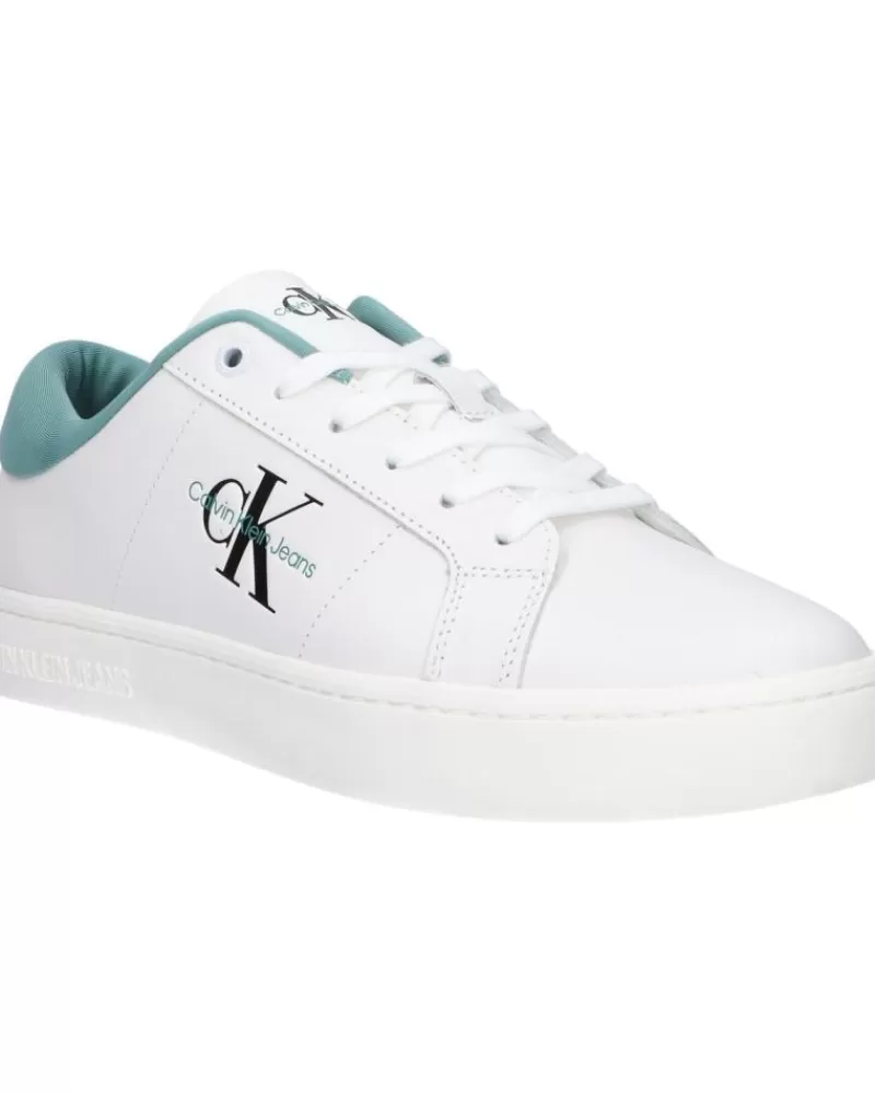 Man CALVIN KLEIN Man Zapatillas Deporte Ym0Ym00864 Classic Cupsole 01T Bright White- Oil Blue