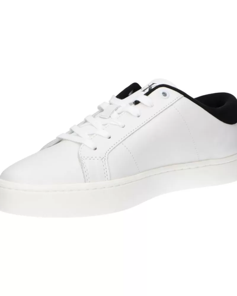 Man CALVIN KLEIN Man Zapatillas Deporte Ym0Ym00864 Classic Cupsole 01W Bright White-Black