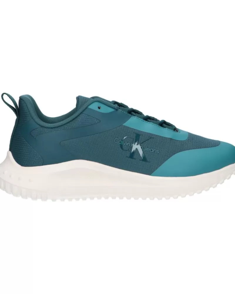 Man CALVIN KLEIN Man Zapatillas Deporte Ym0Ym00968 Eva Runner Low Lace 0G2 Deep Teal-Creamy White
