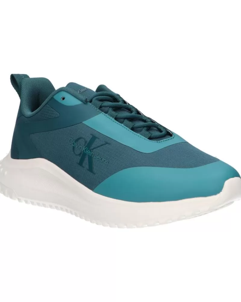 Man CALVIN KLEIN Man Zapatillas Deporte Ym0Ym00968 Eva Runner Low Lace 0G2 Deep Teal-Creamy White