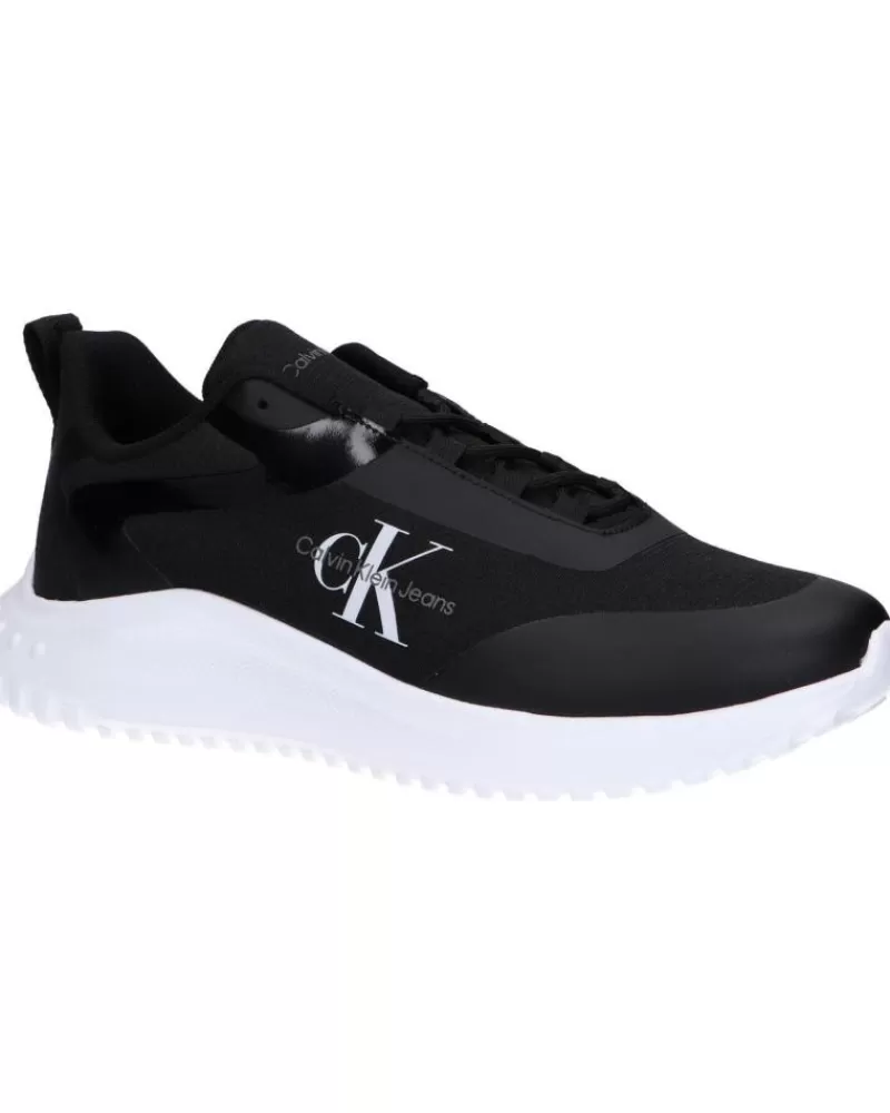 Man CALVIN KLEIN Man Zapatillas Deporte Ym0Ym00968 Eva Runner Low Lace 0Gm Black-Bright White