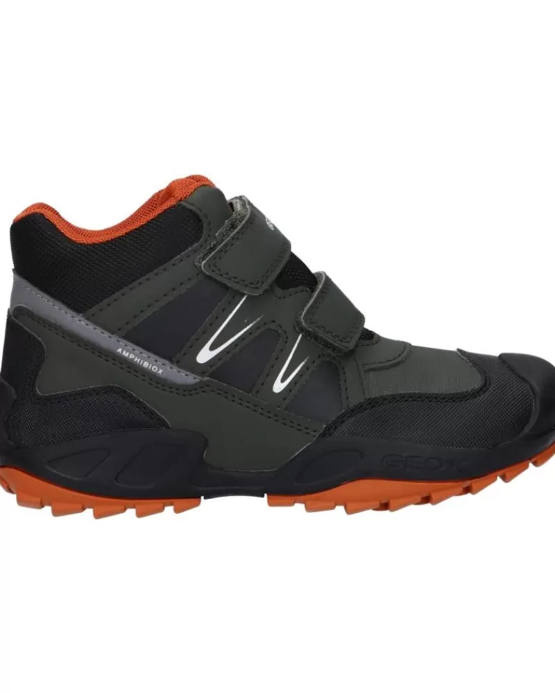 Woman GEOX Woman And Boy Mid Boots J261Wa 0Cefu J New Savage Boy B A Ca37L Military-Dk Orange