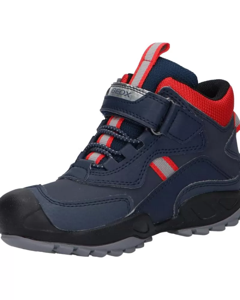 Boy GEOX Mid Boots-Woman And Boy Mid Boots J261Wb 0Cebu J New Savage C0735 Navy-Red