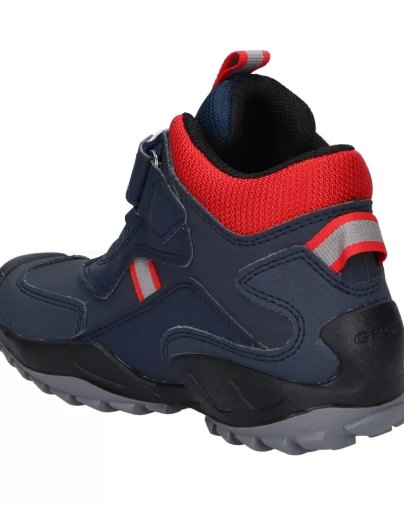 Boy GEOX Mid Boots-Woman And Boy Mid Boots J261Wb 0Cebu J New Savage C0735 Navy-Red