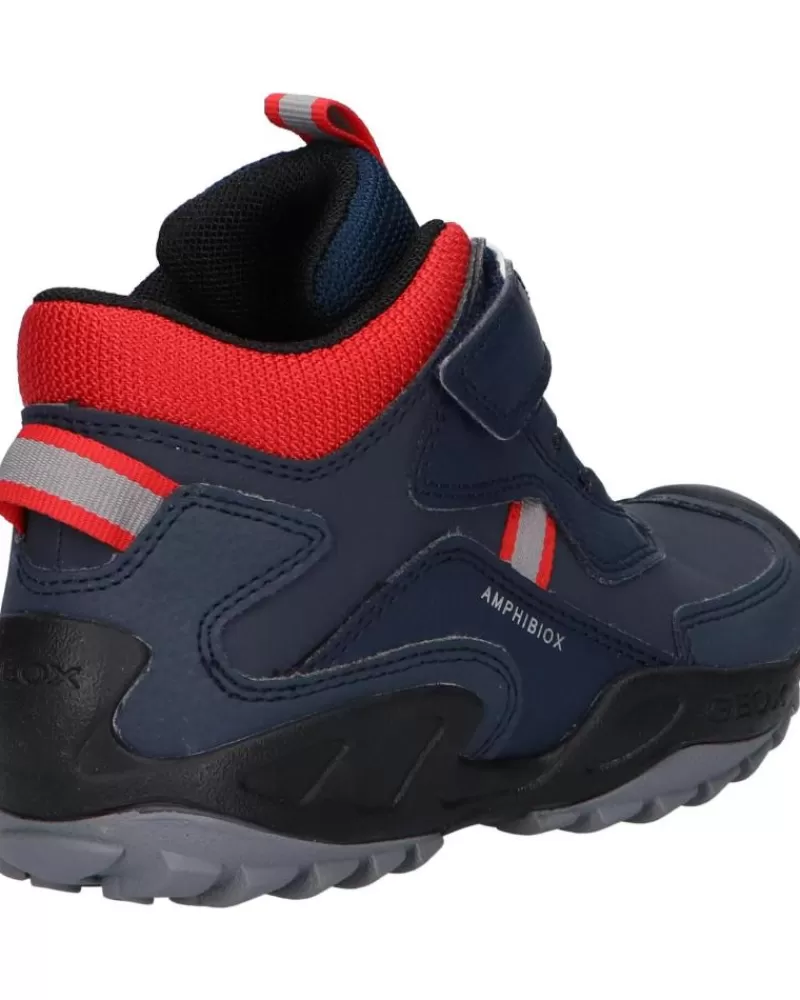 Boy GEOX Mid Boots-Woman And Boy Mid Boots J261Wb 0Cebu J New Savage C0735 Navy-Red