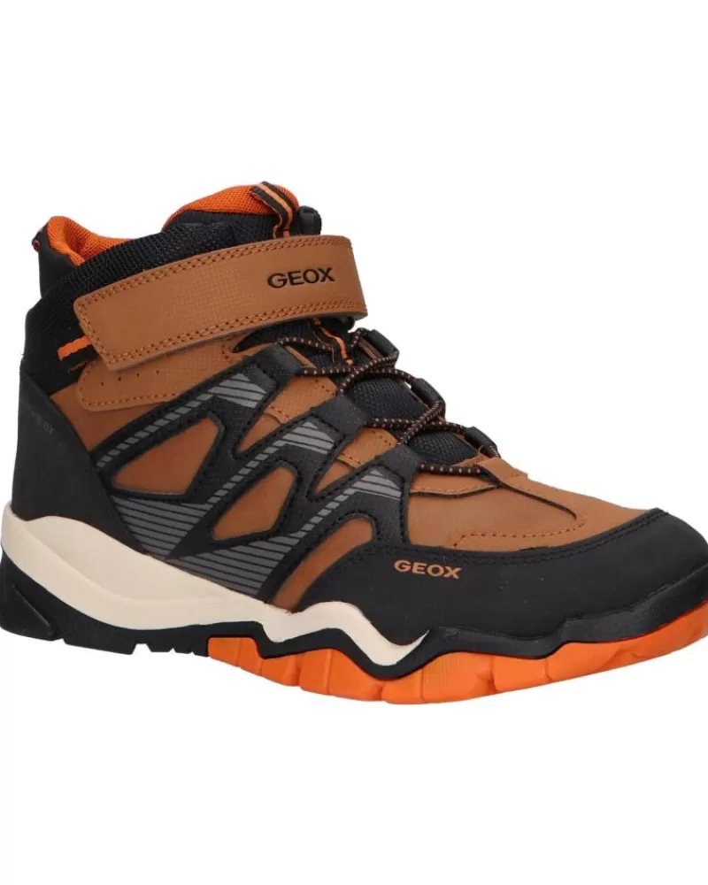 Woman GEOX Woman And Boy Mid Boots J26Hbc 0Mefu J Montrack Boy B Abx C0275 Lt Brown-Black