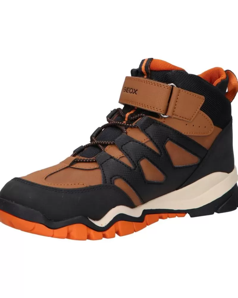 Woman GEOX Woman And Boy Mid Boots J26Hbc 0Mefu J Montrack Boy B Abx C0275 Lt Brown-Black