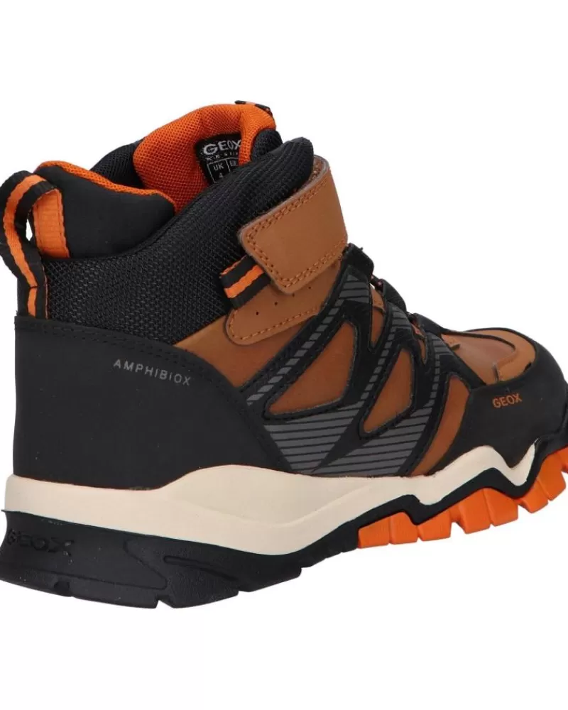 Woman GEOX Woman And Boy Mid Boots J26Hbc 0Mefu J Montrack Boy B Abx C0275 Lt Brown-Black