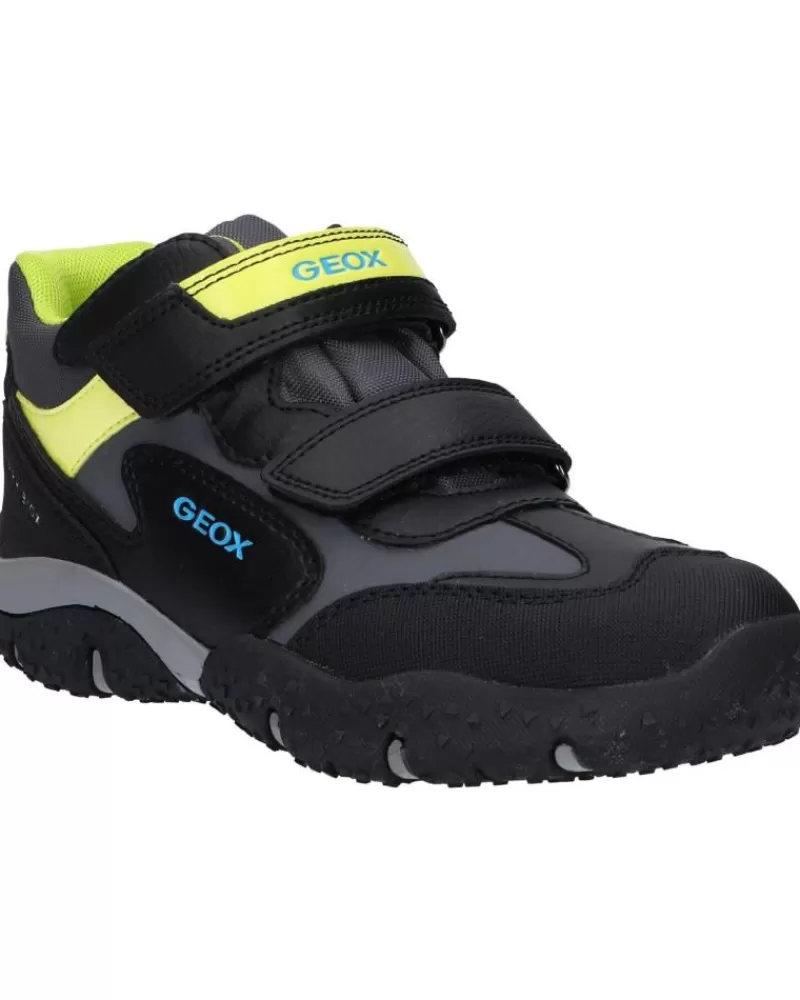 Woman GEOX Woman And Boy Trainers J2642A 050Bu Jr Baltic Boy B Abx C0802 Black-Lime