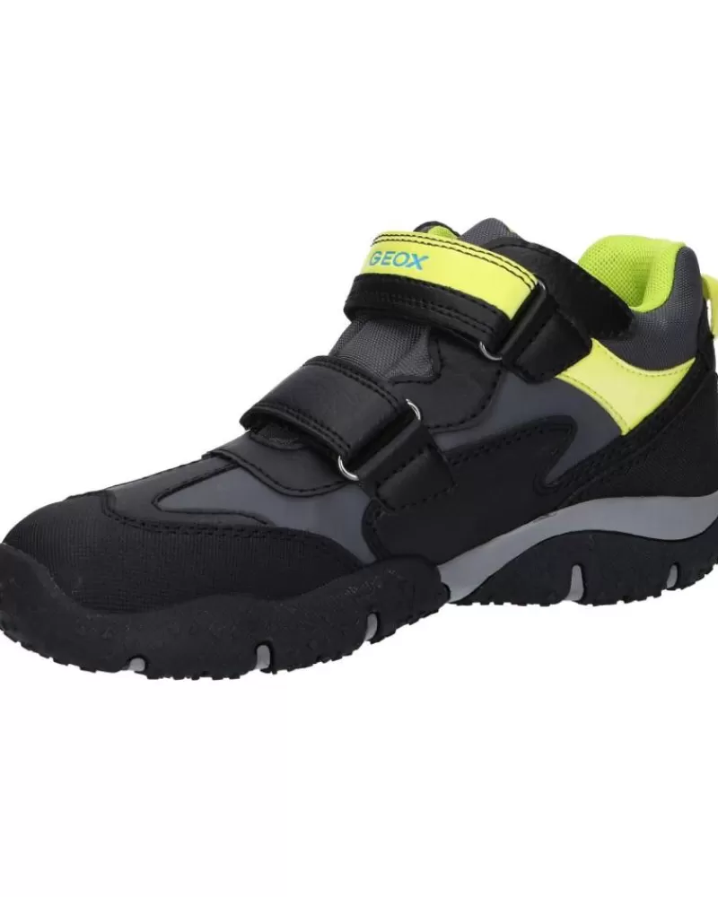 Woman GEOX Woman And Boy Trainers J2642A 050Bu Jr Baltic Boy B Abx C0802 Black-Lime