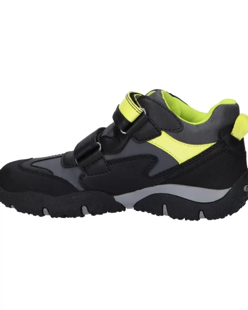 Woman GEOX Woman And Boy Trainers J2642A 050Bu Jr Baltic Boy B Abx C0802 Black-Lime