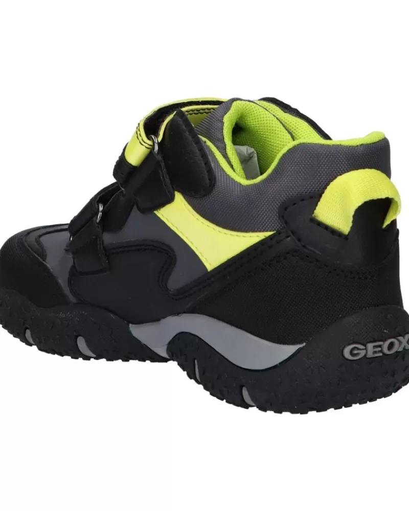 Woman GEOX Woman And Boy Trainers J2642A 050Bu Jr Baltic Boy B Abx C0802 Black-Lime