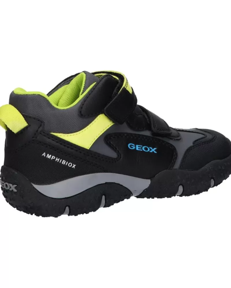 Woman GEOX Woman And Boy Trainers J2642A 050Bu Jr Baltic Boy B Abx C0802 Black-Lime