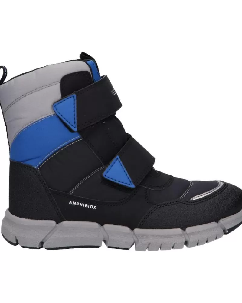 Boy GEOX Mid Boots-Woman And Girl And Boy Boots J169Xc 0Fu50 J Flexyper Boy B Abx C0455 Black-Royal