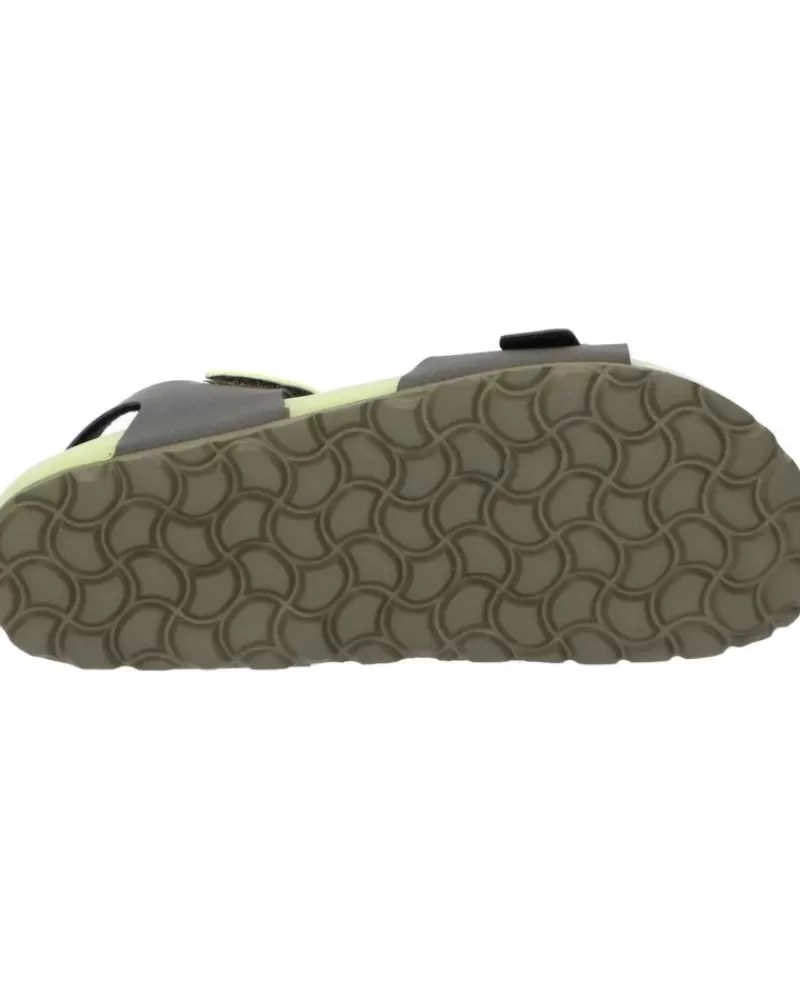 Boy KICKERS Sandals-Woman And Girl And Boy Sandals 894911-30 Sostreet 202 Kaki Jaune Surf