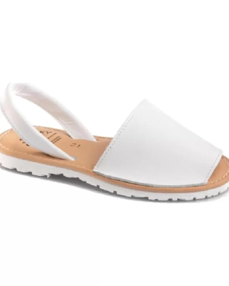Boy PABLOSKY Sandals-Woman And Girl And Boy Sandals - Sandalia Piel Unisex Menorquina 00 Blanco