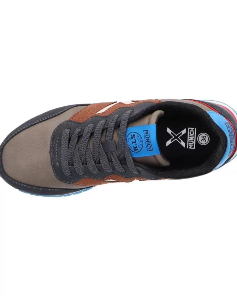 Woman MUNICH Woman And Girl And Boy Trainers 1690153 Dash Kid Marron - Marino