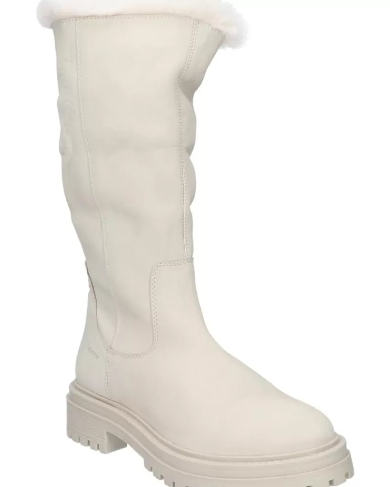 Girl GEOX Mid Boots-Woman And Girl Boots D04Hrm 09Abh D Iridea C1122 Papyrus