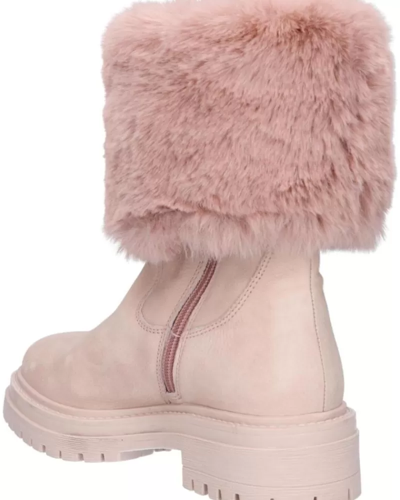 Girl GEOX Mid Boots-Woman And Girl Boots D04Hrm 09Abh D Iridea C8056 Antique Rose