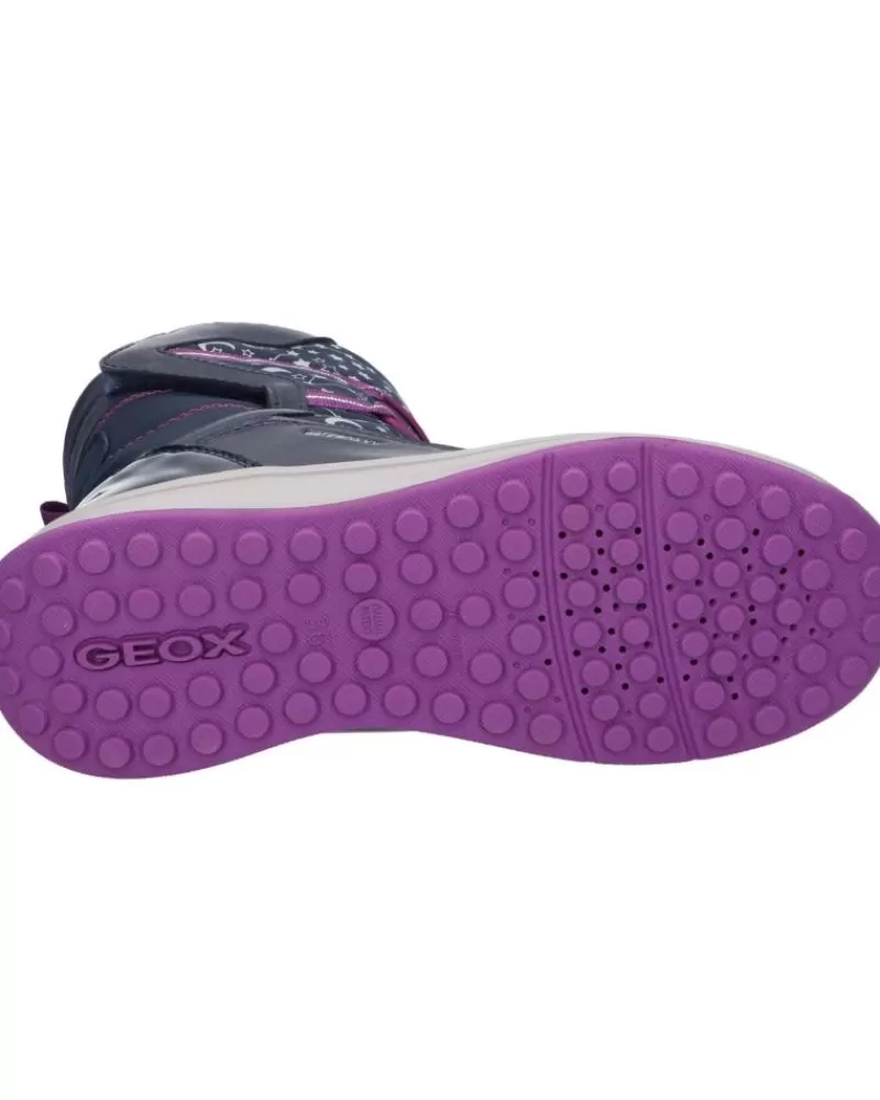 Girl GEOX Boots-Woman And Girl Boots J042Ua 050Fu J Roby Girl B Wpf Cf48B Navy-Cyclamen