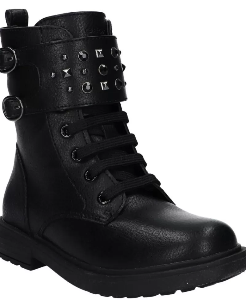 Girl GEOX Mid Boots-Woman And Girl Boots J169Qd 000Bu J Eclair Girl C9997 Black