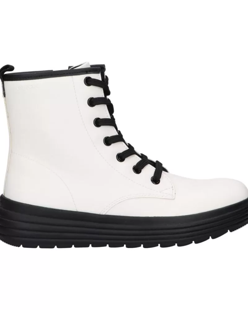 Girl GEOX Mid Boots-Woman And Girl Boots J16Eta 000Bc J Phaolae C1000 White