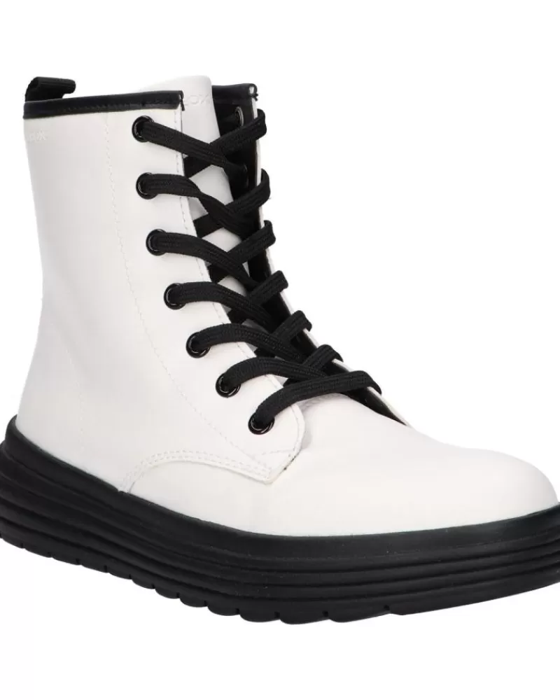Girl GEOX Mid Boots-Woman And Girl Boots J16Eta 000Bc J Phaolae C1000 White
