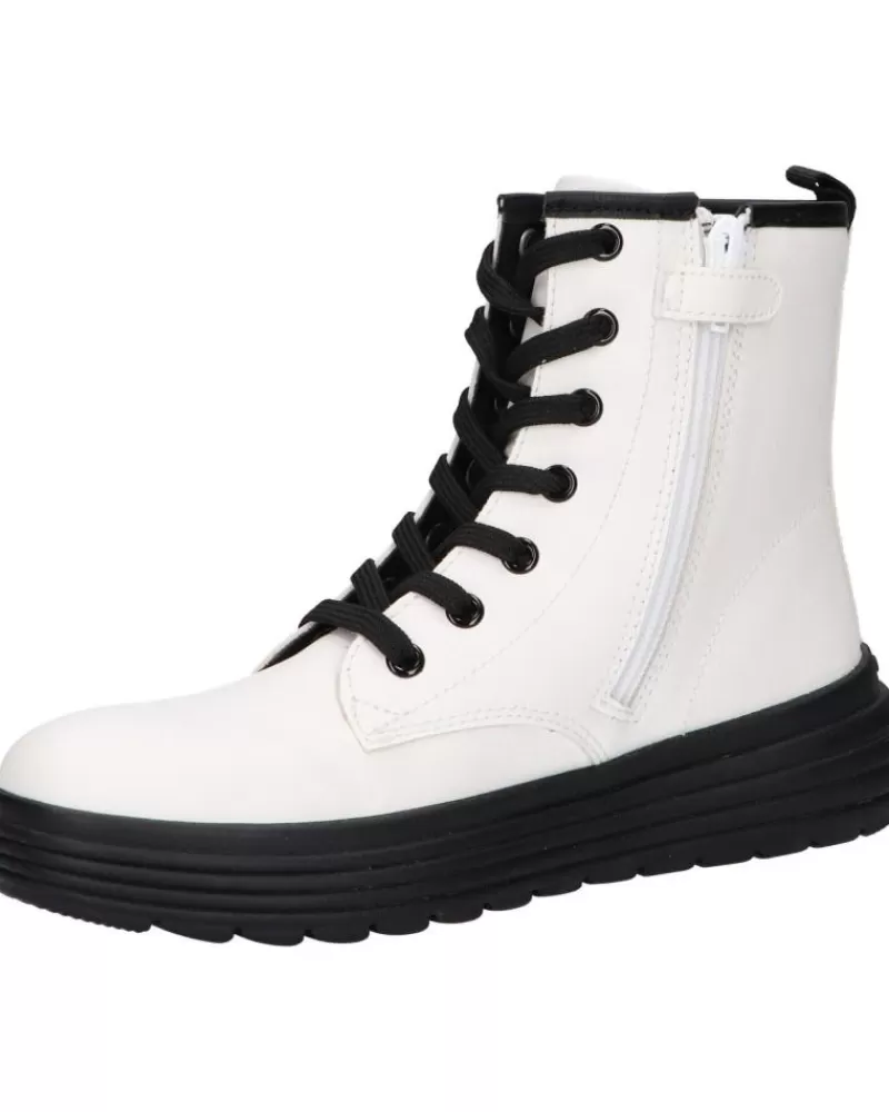 Girl GEOX Mid Boots-Woman And Girl Boots J16Eta 000Bc J Phaolae C1000 White