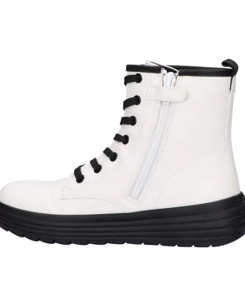 Girl GEOX Mid Boots-Woman And Girl Boots J16Eta 000Bc J Phaolae C1000 White