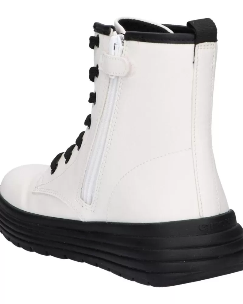 Girl GEOX Mid Boots-Woman And Girl Boots J16Eta 000Bc J Phaolae C1000 White