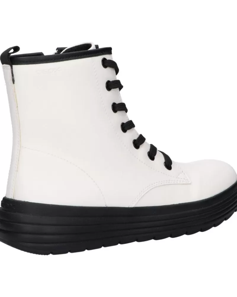 Girl GEOX Mid Boots-Woman And Girl Boots J16Eta 000Bc J Phaolae C1000 White
