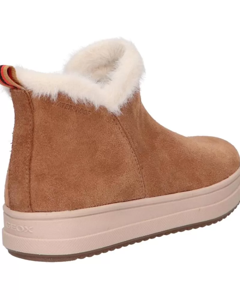 Girl GEOX Mid Boots-Woman And Girl Boots J26Cvd 00022 J Rebecca Girl Wpf C6627 Whisky