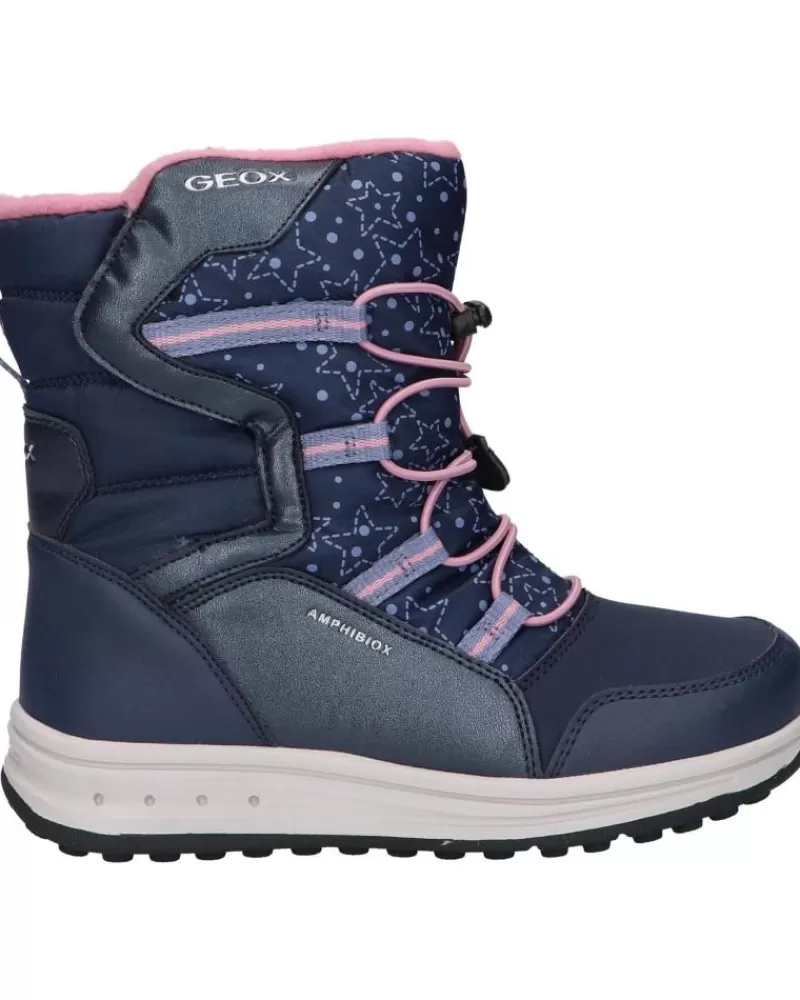 Girl GEOX Boots-Woman And Girl Boots J26Fua 054Fu J Roby Girl B Abx C4251 Navy-Rose