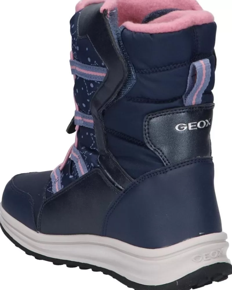 Girl GEOX Boots-Woman And Girl Boots J26Fua 054Fu J Roby Girl B Abx C4251 Navy-Rose