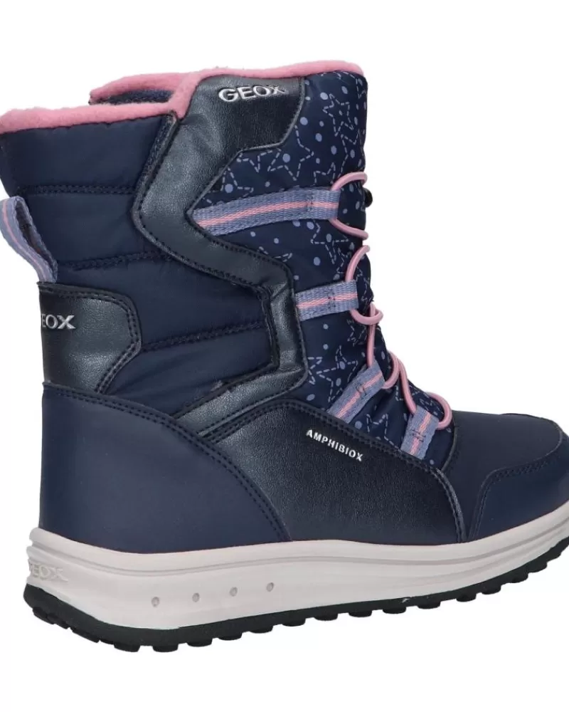 Girl GEOX Boots-Woman And Girl Boots J26Fua 054Fu J Roby Girl B Abx C4251 Navy-Rose