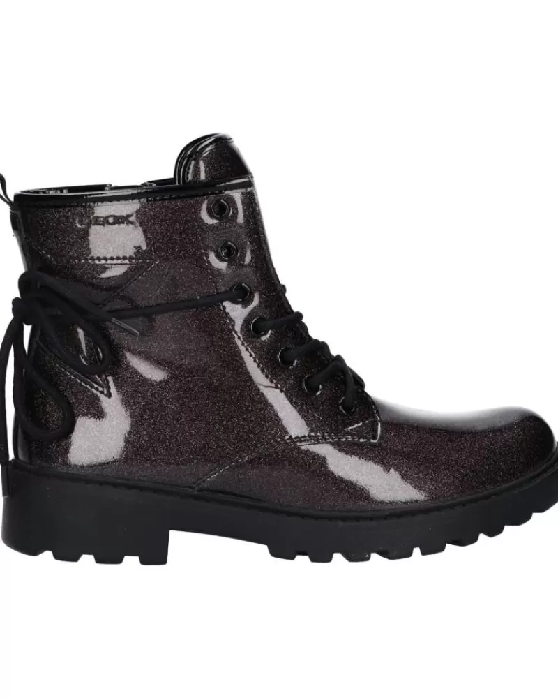 Girl GEOX Mid Boots-Woman And Girl Boots J9420G 000Kc J Casey Girl C1014 Dk Silver