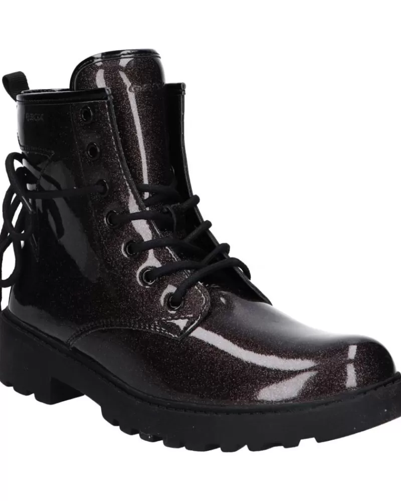Girl GEOX Mid Boots-Woman And Girl Boots J9420G 000Kc J Casey Girl C1014 Dk Silver